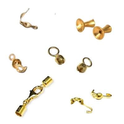 Endestykker i forgyldt 925 sterling sølv