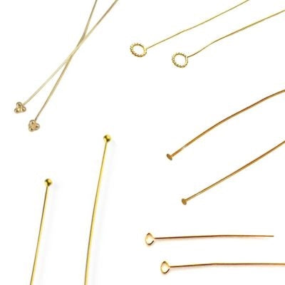 Perlestave i forgyldt 925 sterling sølv