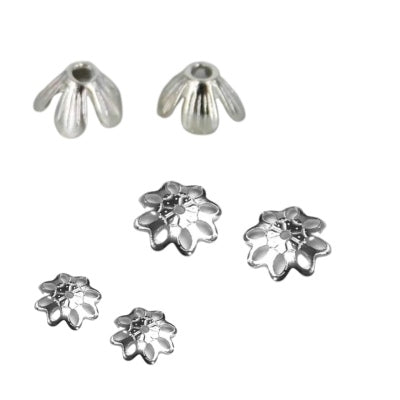 Perleskål / Beadcaps i 925 sterling sølv