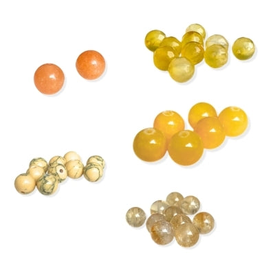 Gul / Orange sten & perler