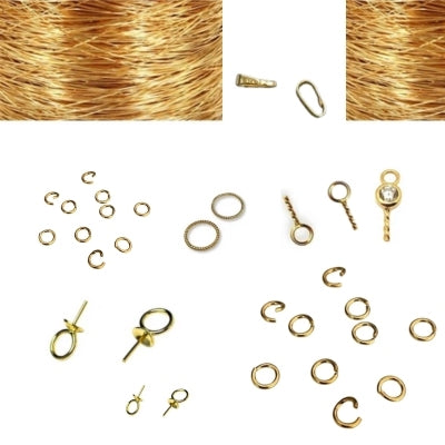 Tråd & øskner i forgyldt 925 sterling sølv