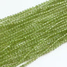 Runde Peridot perler 2 mm – ca. 195 stk. på streng i klar grøn nuance