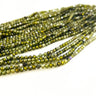 Grønne Cubic Zirkonia perler 2 mm – ca. 190 stk. på streng