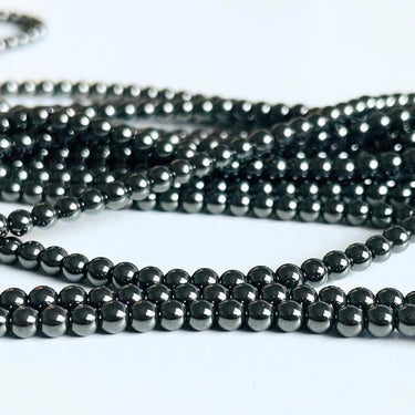 3 mm Hæmatit perler – ca. 158 stk.
