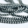 3 mm Mat grå hæmatit perler – ca. 145 stk.