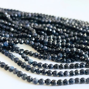 3 mm facetslebet blå safir – ca. 130 stk.