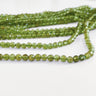 4 mm facetterede peridot perler – Hel streng