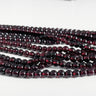 Granat perler – ca. 4 mm, mørk rød, hel streng