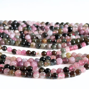 4 mm Tourmalin perler – Hel streng