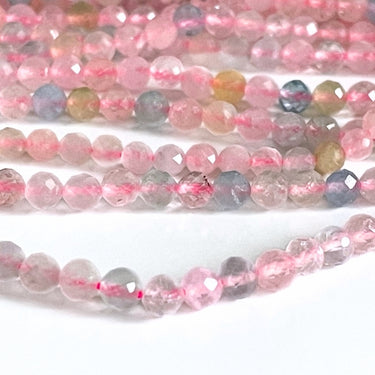 4 mm Morganit perler – Mix pastel farver