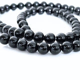 6 mm Sort onyx perler - Hel streng