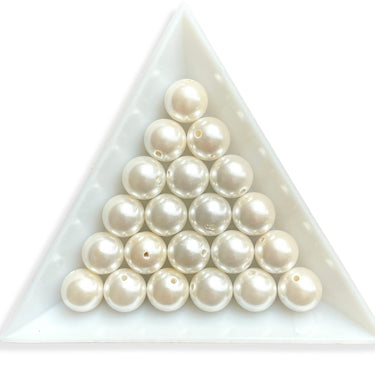 hvide shell perler 8 mm