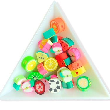 polymer ler frugtperler blandet
