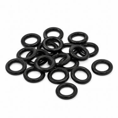 Sorte gummi O-ringe 10/6 mm - 20 stk.