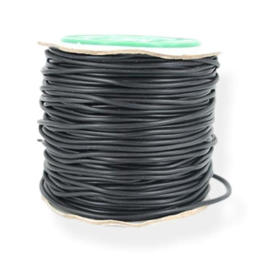 3 mm kraftig sort gummisnor til smykker og vedhæng