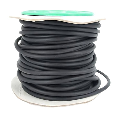 Sort massiv gummisnøre 5 mm – 1 meter