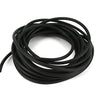 Sort hul gummisnøre 3 mm – 1 meter til smykker