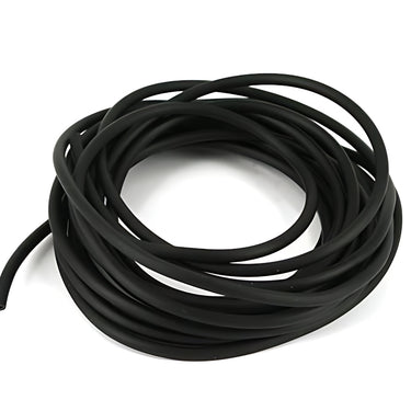 Sort hul gummisnøre 3 mm – 1 meter til smykker