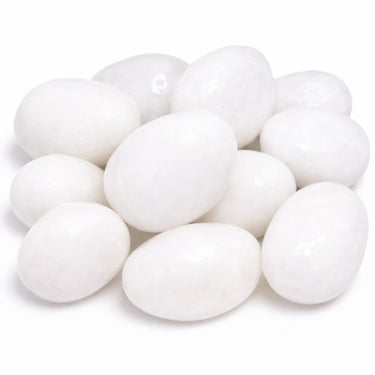 snow quartz sten rund glat