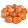 orange aventurin lommesten poleret