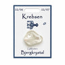 Krebsen lykkesten med bjergkrystal på kort