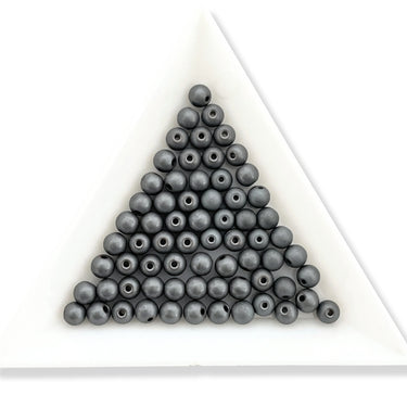 mat grå hæmatit perler 4 mm