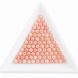 15 stk. 4 mm peach moonstone perler