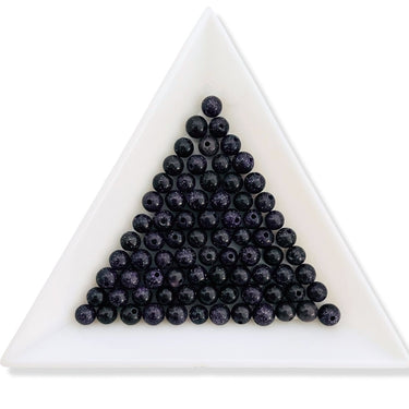 blue goldstone perler 4 mm