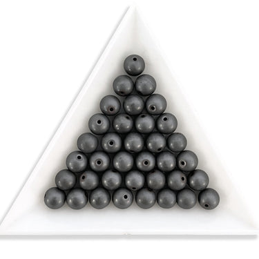 6 mm matte hæmatitperler