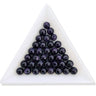 blue goldstone perler 6 mm mørkeblå