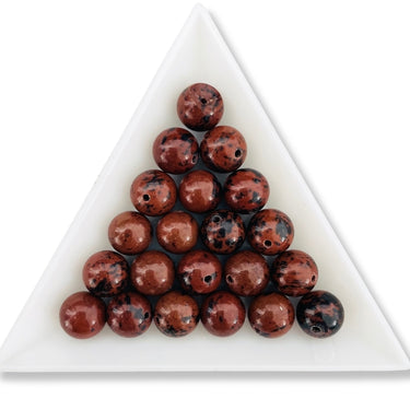 8 mm mahogni obsidian perler