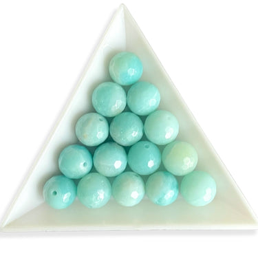 facet amazonit perler mint
