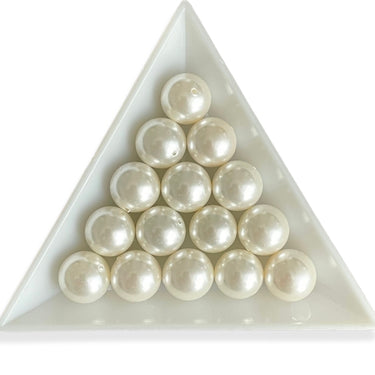 hvide shell perler 10 mm
