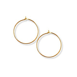 Creoler øreringe 25 mm, Forgyldt Sterling sølv