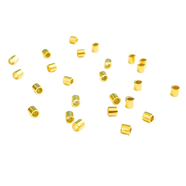 Forgyldte wireklemmer 1,5 mm i sterling sølv – 25 stk.