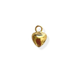 Mini hjertevedhæng i forgyldt sterling sølv – 925 guld charms