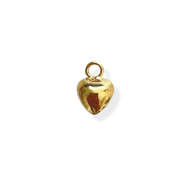 Mini hjertevedhæng i forgyldt sterling sølv – 925 guld charms