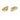 Vedhæng i guldfarvet rustfrit stål med organisk og rustik form
