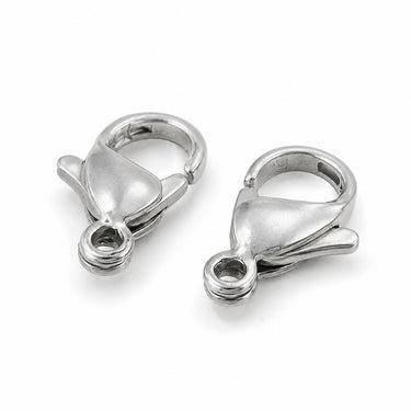 sølvfarvede karabinlåse til smykker 12 mm