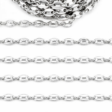 kaffebønne kæde i rustfrit stål 50 cm