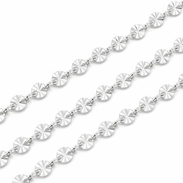 blomsterkæde i rustfrit stål 50 cm