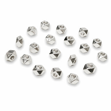 Facet slebne mellemperler i forsølvet metal 2,7 mm