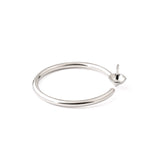 Justerbar fingerring med stift til anboret perle 5 mm