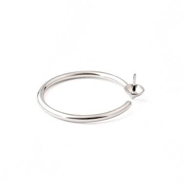 Justerbar fingerring med stift til anboret perle 5 mm