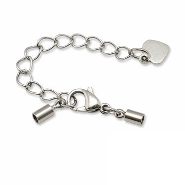 Endestykker med karabinlås og hjerte kædeforlænger 3 mm