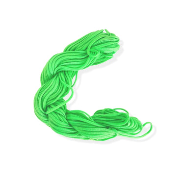 Knyttesnor i neongrøn polyester – ca. 1,5 mm, 30 meter