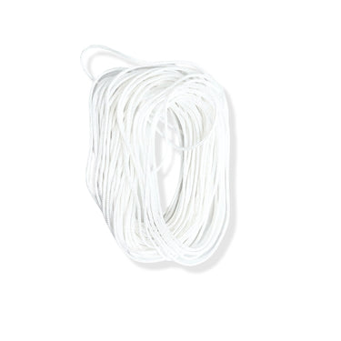 Hvid polyester knyttesnor 1 mm – 4 meter