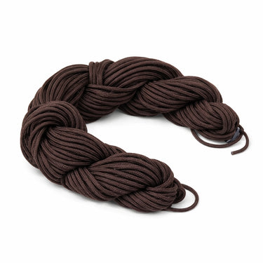 Brun polyester knyttesnor – ca. 1,5 mm, 14 meter