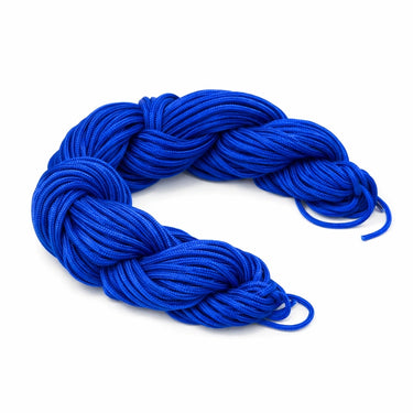 Knyttesnor i blå polyester – ca. 2 mm, 12 meter