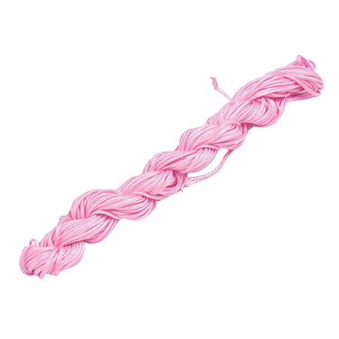 Lyserød polyester knyttesnor 2 mm – 12 meter